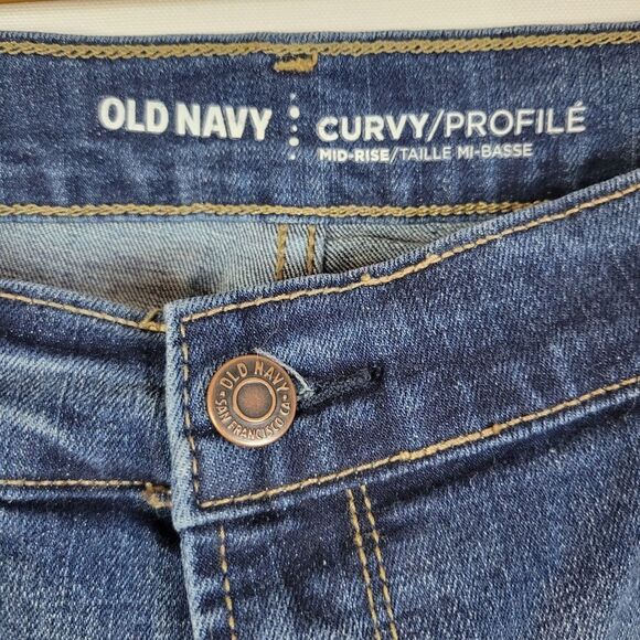Sold Out Style Old Navy Curvy Fit Blue Skinny Denim Jeans - Picture 11 of 13
